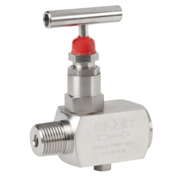 ECON® Needle valve Type: 1223 Stainless steel Straight T-bar Venting ...
