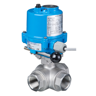 3-Weg Pneumatische Kogelkraan G3/4'' L-Boring PVC Veer-Openend 3-Weg Pneumatische Kogelkraan G3/4'' L-Boring PVC Veer-Openend