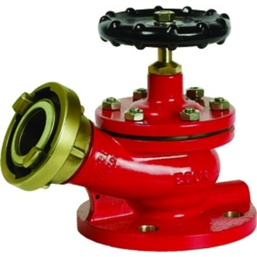 Feuerlöschventil Typ: 2057 Bronze Schräg Flansch