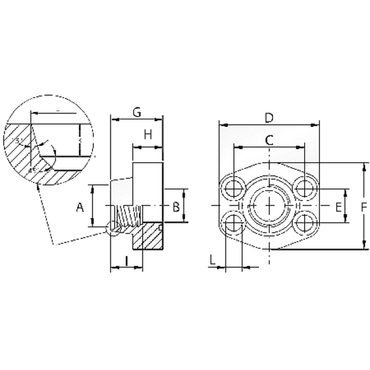 Flexion Un Flange With O Ring Seal Afs402t Eriks Shop Nl
