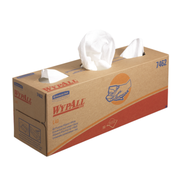 WypAll 7471 L40 Wipers 18 Packs x 56 Folded One Ply Sheets White