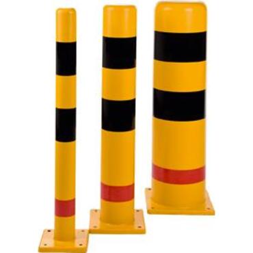 DANCOP Collision protection bollards made of polyurethane, yellow/black