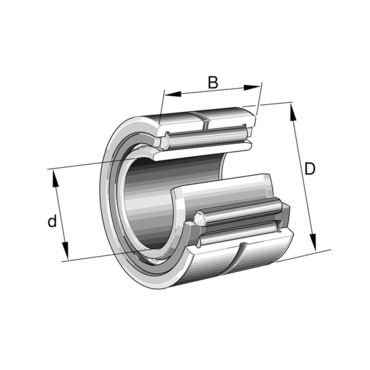 Needle roller bearing with ribs with inner ring Series: NA 49