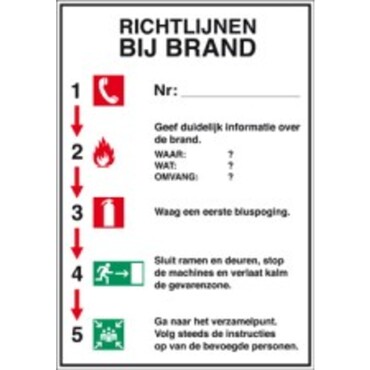 Brady Piktogramm Stn 991 Nr Fallplan Verhalten Im Brandfall