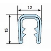 Elastomer Kantenschutzprofile PVC/Stahl schwarz 2520 L=100