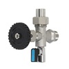 Level gauge lower valve fig. 576ON stainless steel/FPM with drain PN10 1/2" BSPP