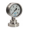Manometer mit hydraulischerTrennmembran Type 39061 Edelstahl Milch Kupplung DIN 11851