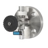 Level gauge lower valve fig. 578ON stainless steel/FPM with drain PN10 DN20