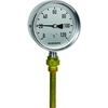 Bimetaal thermometer fig. 662 roestvaststaal/messing insteek