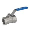 Ball valve Type: 7744 Stainless steel/PTFE Reduced bore Handle 1000 PSI WOG Internal thread (BSPP) 1.1/2" (40)