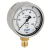 Diaphragm drum pressure gauge fig. 383 stainless steel bottom connection brass