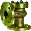 Terugslagklep Type: 497 Brons/Brons Klep Haaks PN16 Flens DN15