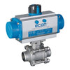 Ball valve Type: 7644ES Stainless steel Pneumatic operated Single acting, spring closing Butt weld B16.25 S40 1000 PSI WOG