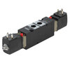 Stuurventiel vijfweg fig. 34521 serie 6519 polyamide/NBR gesloten middenstand 24V DC 1/4" BSPP
