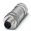 Bus system plug connector, male, straight, 4-pos., M12