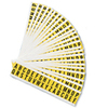 Chiffres 0-9 Nylon noir sur jaune 22 x 57 mm - assortiment