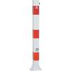 Potelet de blocage rabattable rouge/blanc 70 x 70 mm x L 1 300 mm