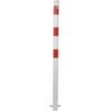Potelet de blocage à bétonner rouge/blanc sans œillet P 60 mm x L 1 300 mm