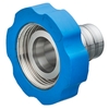 Dairy coupling with hose shank 32 AISI 316/304 with rubberised cap nut type SHF/RC DIN 11851 - DN32