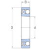 Tweerijig zich instellende kogellager Conische boring Open 1205 EKTN9/C3W64