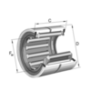 Needle roller bearing with ribs without inner ring Series: RNA 49..2RS