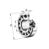Double row self-aligning ball bearing with tapered bore