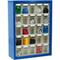 Magazine wall cabinet with 25 transparent containers, size 5