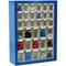 Magazine wall cabinet with 33 transparent containers, size 5/6
