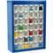 Magazine wall cabinet with 42 transparent containers, size 6